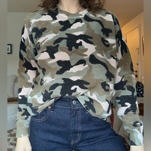 Divided Camouflage Women's Sweater